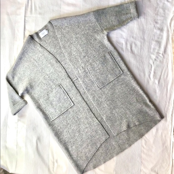 PRIORY Ro Smoking Jacket Grey Italian Boiled Wool - Picture 5 of 8